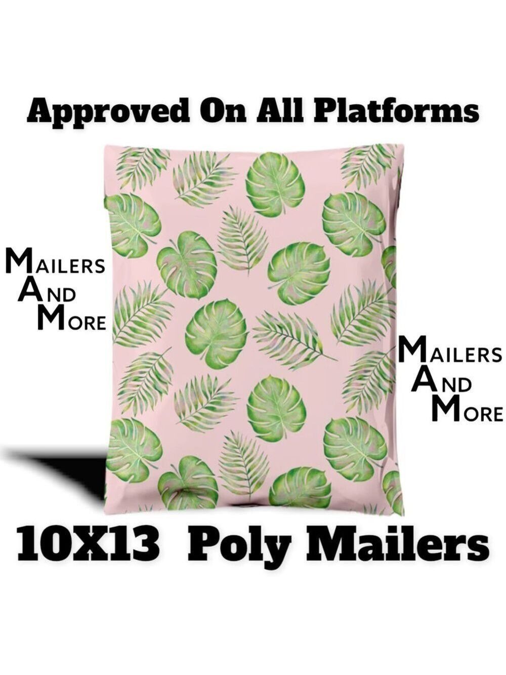 25 10X13 Poly Mailers Palm Leaves, Shipping Envelopes PRICE IS FIRM - Picture 11 of 16
